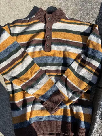 Polo 멀티 컬러 버튼 스웨터