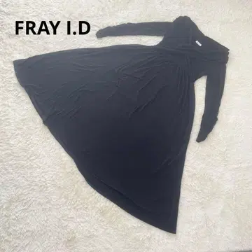 FRAY I.D 프레이 아이디 크로스 개더 컷 원피스 블랙 M