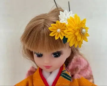 리카짱 츠마미자이쿠 27 헤어콤 (1/6 인형) 후리소데 기모노