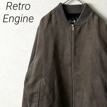 Retro Engine 블루종 스웨이드 느낌 포켓 부착 심플 겉옷