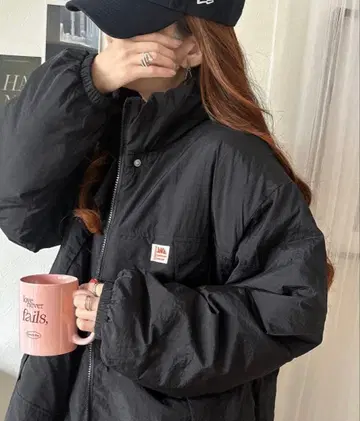 JaVa 자바 콜라보 스탠드넥 오버사이즈 밀리터리 코트