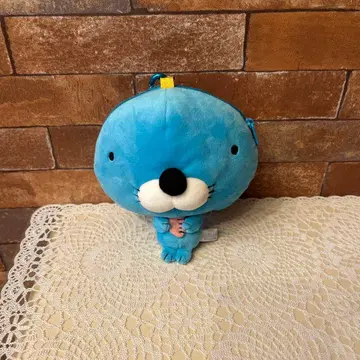 정품 보노보노 봉제 인형 키링 파랑