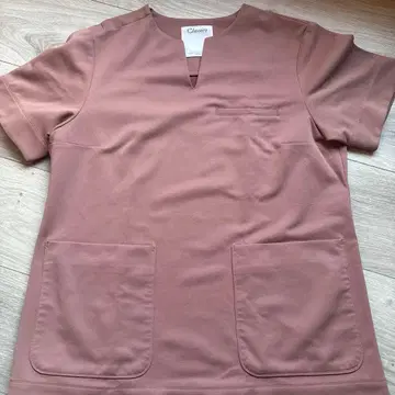 Classico 핑크 V넥 상의 (의료용 흰 옷)