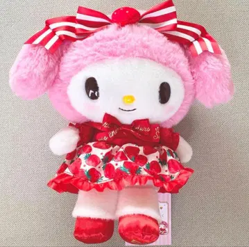 마이멜로디 봉제 인형 딸기신문 50주년 기념 산리오