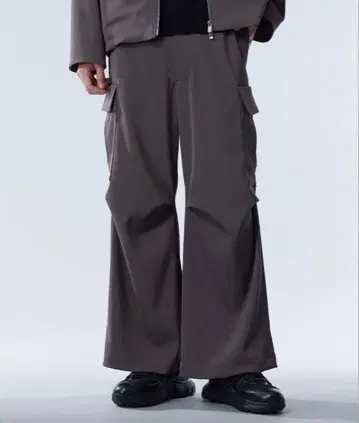 United Tokyo 드레이프 카고 팬츠 남성용 다크 그레이/1