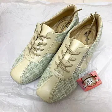 미사용 새상품 moonstar eve 여성용 스니커즈 트위드 베이지