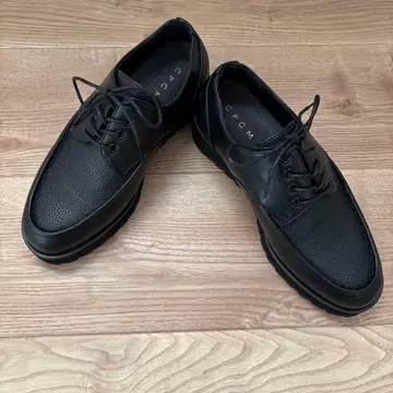 CPCM 블랙 가죽 드레스 슈즈