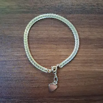 하트 골드 스네이크 체인 팔찌