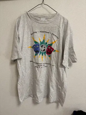 NA 로고 T셔츠 XL 그레이 1992년