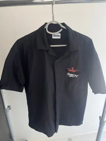 9090 반팔 셔츠 L 사이즈 블랙 백 로고 스트릿 스타일