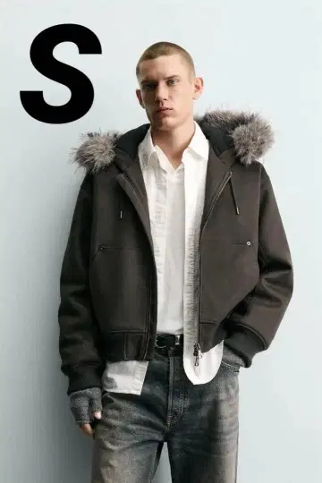 ZARA 자라 페이크 스웨이드 퀼팅 자켓 S