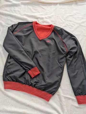 Mizuno 골프 V넥 리버서블 M 사이즈 그레이/살몬 핑크