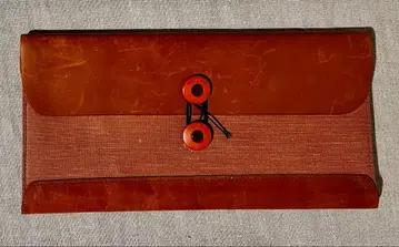 POSTALCO 툴 박스 브라운 가죽 x 캔버스