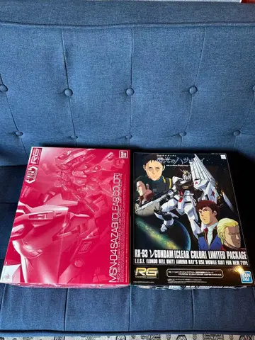 미개봉 새상품 RG V건담 (최초 한정판) & 사자비 클리어 컬러 세트