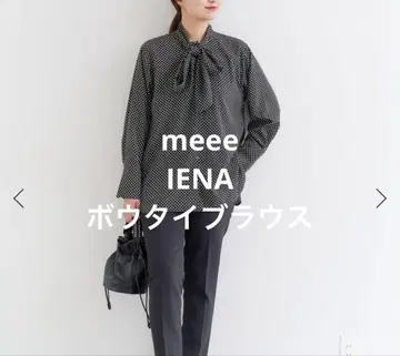IENA 이에나 보타이 블라우스 도트