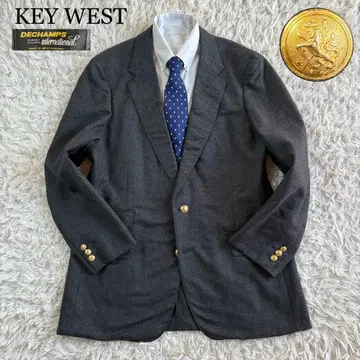KEY WEST 테일러드 자켓 골드 버튼 빈티지 그레이 B6