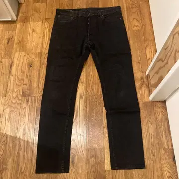 마인 데님 S.SLIM 107 원 워시 블랙 33 인치