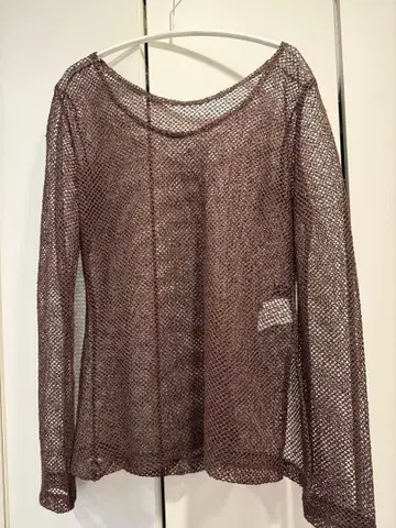 스터링 루어 브라운 메쉬 스웨터 M 사이즈