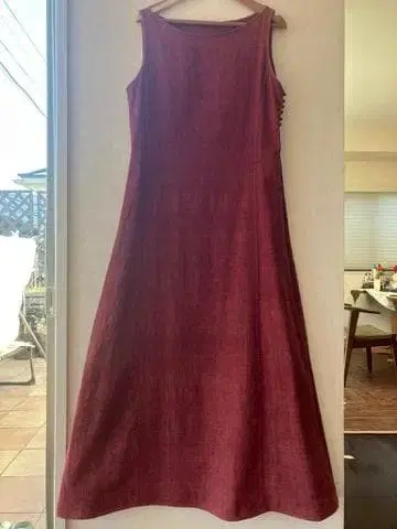 요건 레일 슬리브리스 A 라인 롱 면