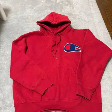 Champion 레드 후드티 L 사이즈