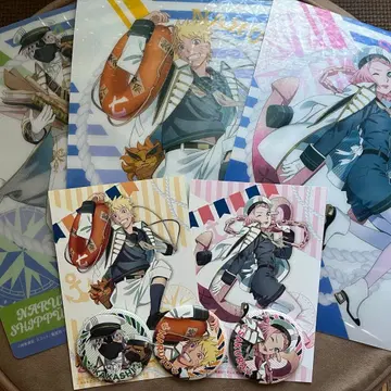 NARUTO 나루토 마린룩 캔뱃지 책받침 카카시 나루토 사쿠라