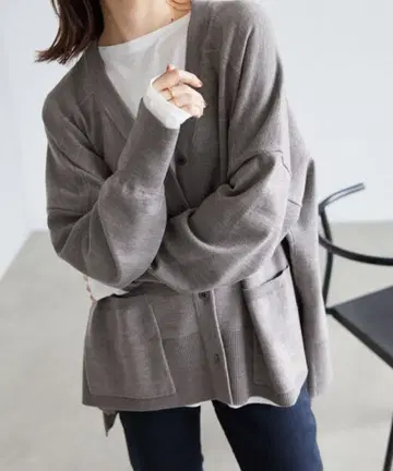 SLOBE IENA 워셔블 와이드 실루엣 가디건