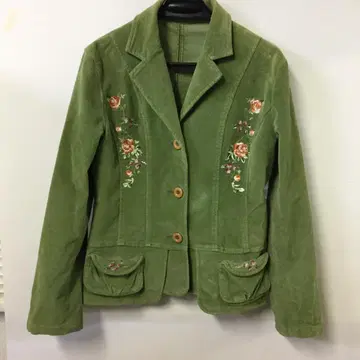 그린 자수 테일러드 자켓 L 사이즈