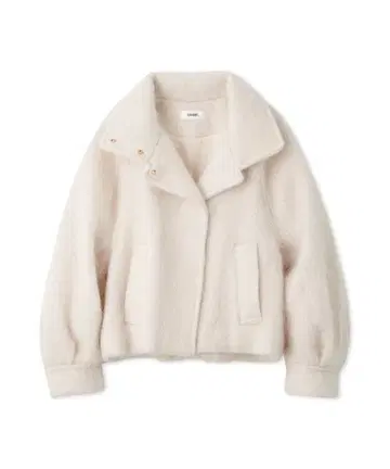 SNIDEL 샤기 미들 블루종 아이보리 2024AW