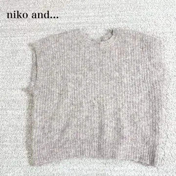 니코앤드 니트 베스트 램스울 혼방 기모감 루즈핏 내추럴 워셔블