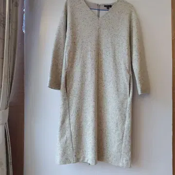 INDIVI 베이지 V넥 원피스 S