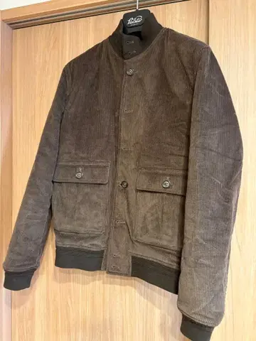 Valstar 브라운 코듀로이 봄버 자켓