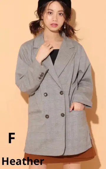 [ Heather ] 헤더 테일러드 체크 자켓 그레이 프리 사이즈
