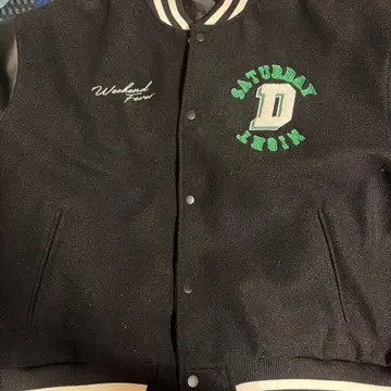 Weekend Fear 바시티 자켓 블랙