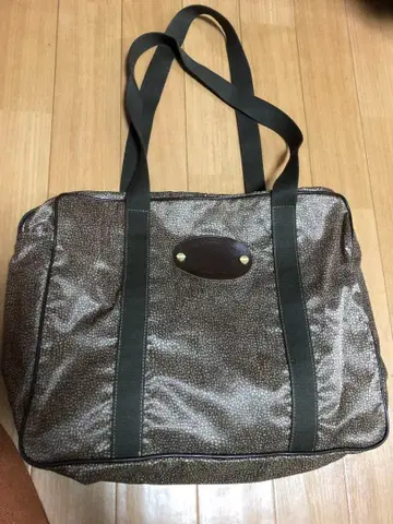 Borbonese Redwall 브라운 나일론 토트백