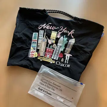 새상품! Chacott 에코백 블랙 New York