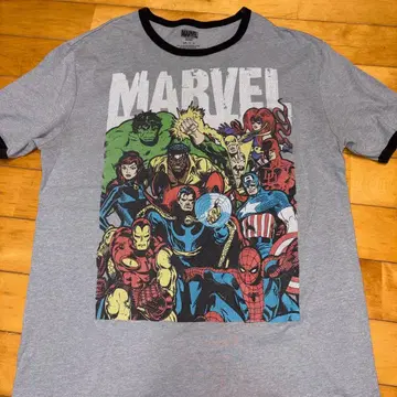 MARVEL 코믹 캐릭터 T셔츠 그레이