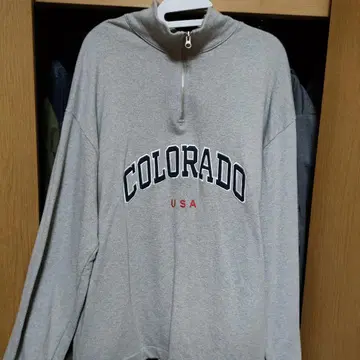 OVERSTAND 그레이 풀 집업 맨투맨