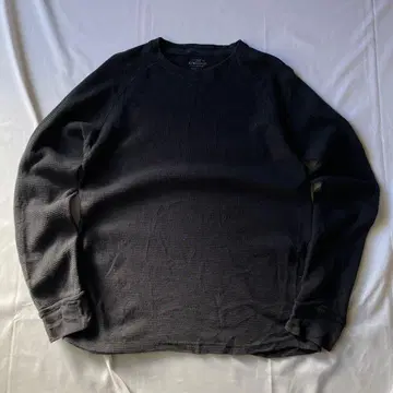 00s 써멀 롱티 와플 원단 블랙 그런지 Y2K 헤이세이 구제 의류