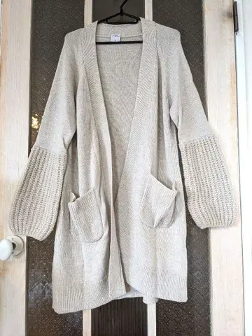새상품급 HUMAN WOMAN 롱 가디건 그레이 M~L