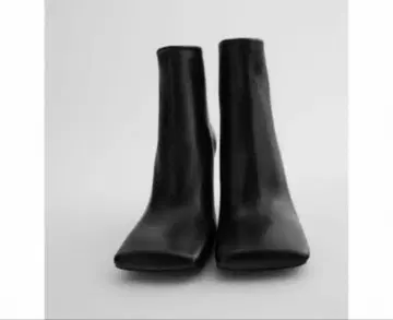 가죽 하이힐 부츠