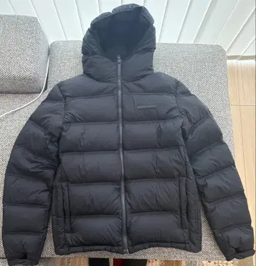 ARMANI EXCHANGE 후드 부착 다운 자켓 네이비