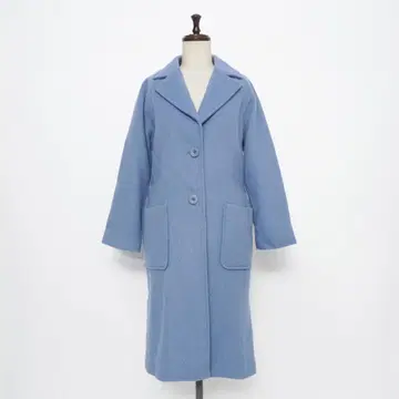 미라 오웬 체스터 코트 롱 라이트 블루 사이즈 0*LD385