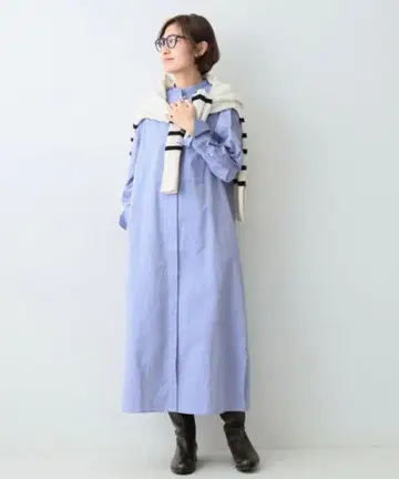 IENA 이에나 옥스퍼드 롱 셔츠 원피스 36