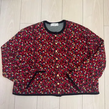 SLOBE IENA 정가 1만 7천 엔 니트 크루 자켓 레드