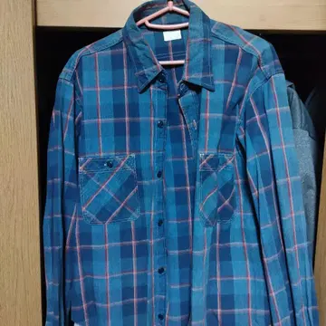 SUGAR CANE 체크 무늬 플란넬 셔츠 L 사이즈