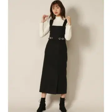 레이디 아젤 백 레이스업 점퍼 스커트 점스카 블랙 인기 완판