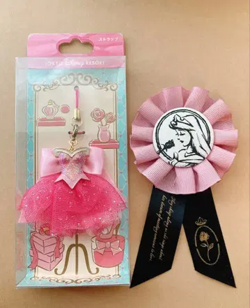 디즈니 잠자는 숲속의 미녀 오로라 공주 스트랩 로제타