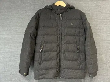 Lacoste 후드 부착 다운 자켓 다크 그레이