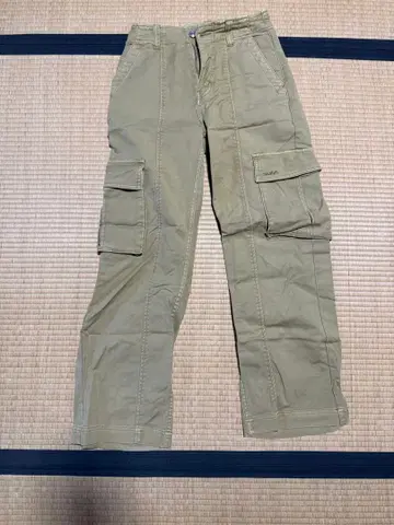 x-girl 카고 팬츠 카키 멀티 포켓