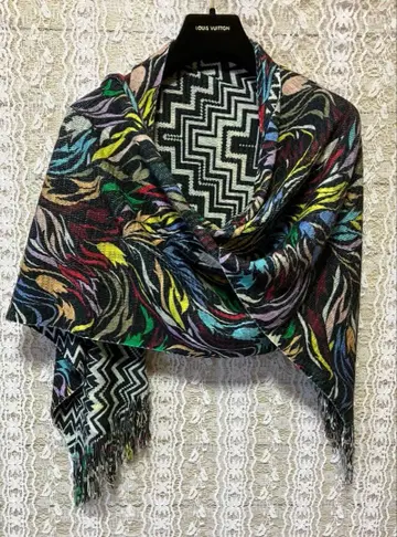 MISSONI 택 포함 새상품 컬러풀 추상 무늬 대형 스톨